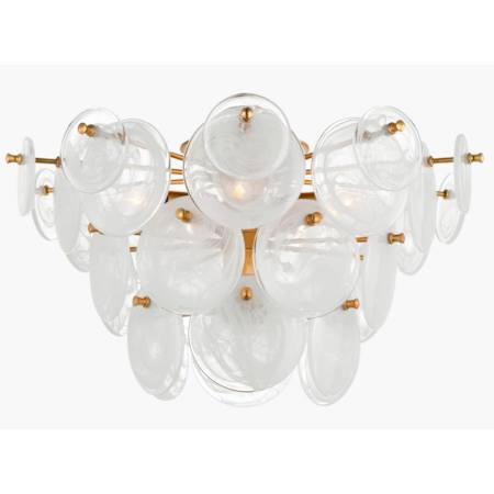 Visual Comfort Loire 5 Light 21" Wide Flush Mount Waterfall Ceiling Fixture Gild