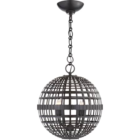 Visual Comfort Mill 19" Small Globe Lantern by AERIN Aged Iron