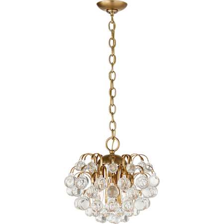 Visual Comfort Bellvale 15" Pendant Light by AERIN Hand-Rubbed Antique Brass