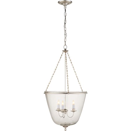 Visual Comfort Pondview 20" Medium Jar Lantern by AERIN Burnished Silver Leaf