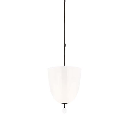 Visual Comfort Brisa 3 Light 13" Wide Pendant Bronze / White Strie Glass