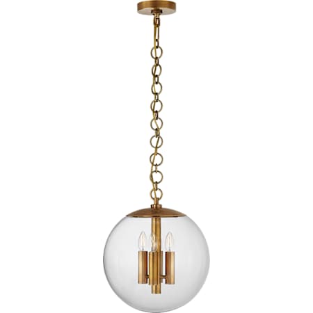 Visual Comfort Turenne 14" Pendant Light by AERIN Hand-Rubbed Antique Brass