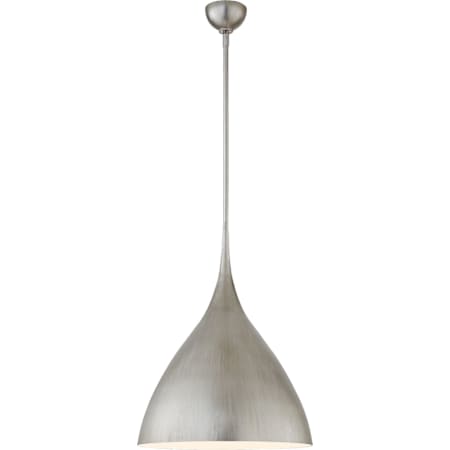 Visual Comfort Agnes 18" Medium Pendant Light by AERIN Burnished Silver Leaf