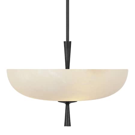 Visual Comfort Pascal 3 Light 19" Wide Pendant with Alabaster Shade Bronze