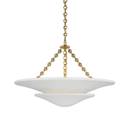 Visual Comfort Mollino 3 Light 25" Wide Pendant Hand-Rubbed Antique Brass
