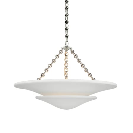 Visual Comfort Mollino 3 Light 25" Wide Pendant Polished Nickel