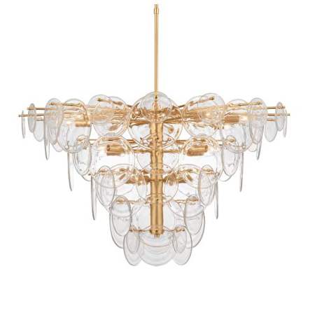 Visual Comfort Loire 20 Light 48" Wide Abstract Waterfall Chandelier Gild