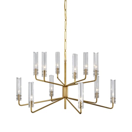 Visual Comfort Casoria 12 Light 42" Wide Chandelier Hand-Rubbed Antique Brass