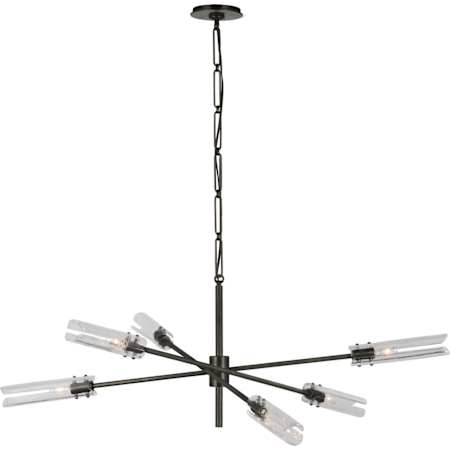Visual Comfort Casoria 6 Light 46" Wide Chandelier Bronze