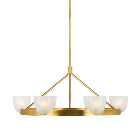 Visual Comfort Carola 6 Light 36" Wide Chandelier Hand-Rubbed Antique Brass