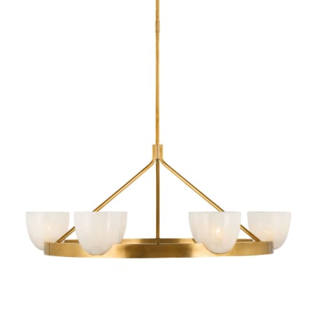 Visual Comfort Carola 6 Light 36" Wide Chandelier Hand-Rubbed Antique Brass