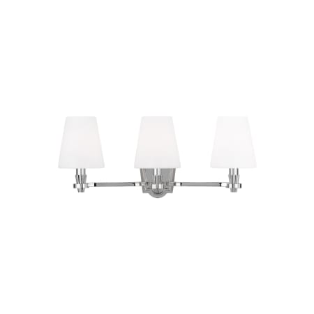 Visual Comfort Paisley 3 Light 23" Wide Bathroom Vanity Light Polished Nickel