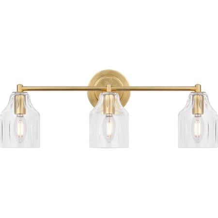 Visual Comfort Augusta 3 Light 9" Tall Bathroom Sconce Gild