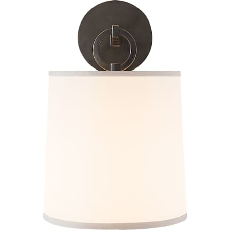 Visual Comfort French Cuff 14" High Wall Sconce with Silk Shade Bronze