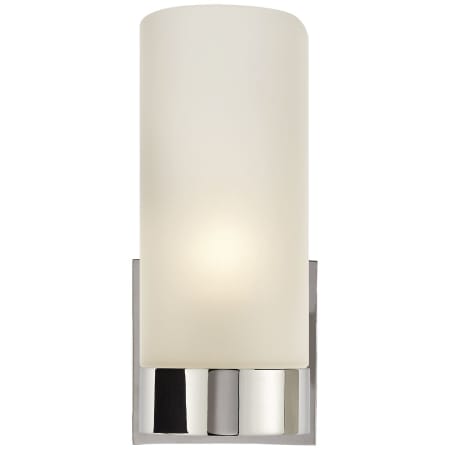 Visual Comfort Urbane 9" High Wall Sconce with Frosted Glass Shade Polished Nickel