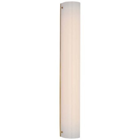 Visual Comfort Penhold 4" Wide LED Vanity Light Soft Brass / White Glass