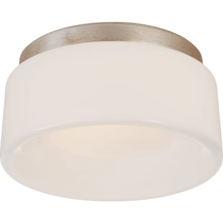 Visual Comfort Halo 5.5" Solitaire with White Glass by Barbara Barry Burnished Silver Leaf