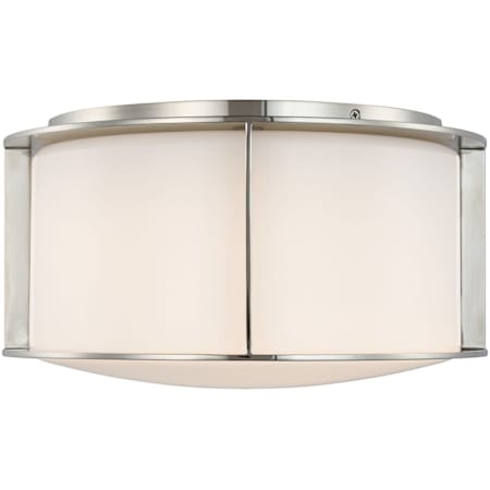 Visual Comfort Phinn 13" Wide Flush Mount LED Drum Ceiling Fixture Polished Nickel