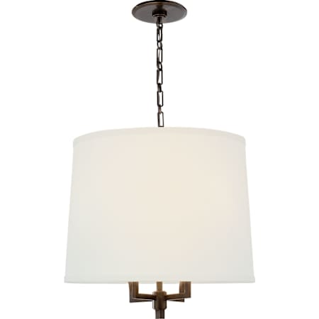 Visual Comfort Westport 23" Large Hanging Linen Shade by Barbara Barry Bronze