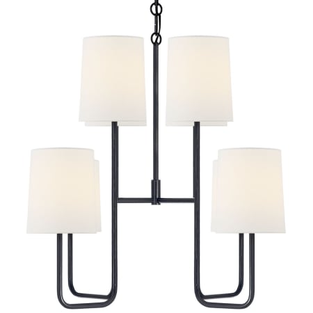 Visual Comfort Go 8 Light 31" Wide Chandelier Charcoal