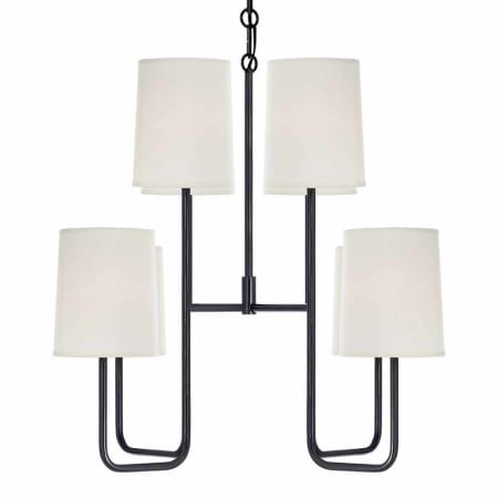 Visual Comfort Go Lightly 31" Shaded Chandelier by Barbara Barry Charcoal