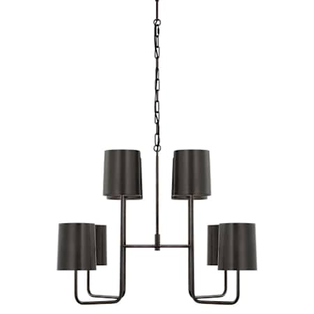Visual Comfort Go Lightly 8 Light 30" Wide Abstract Chandelier Bronze / Bronze
