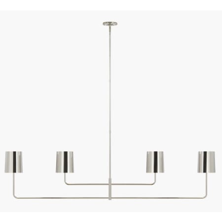 Visual Comfort Go Lightly 70" Wide 4 Light Linear Chandelier Polished Nickel / Polished Nickel
