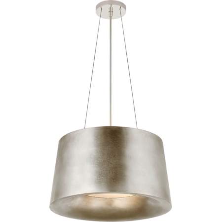Visual Comfort Halo 19" Small Hanging Shade by Barbara Barry Burnished Silver Leaf