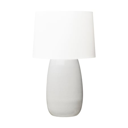 Visual Comfort Roma 30" Tall LED Table Lamp with Linen Shade White Crackle