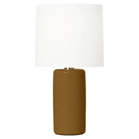 Visual Comfort Shanghai 31" Tall LED Table Lamp with Linen Shade Olive