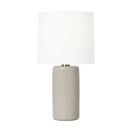 Visual Comfort Shanghai 31" Tall LED Table Lamp with Linen Shade Shellish Grey