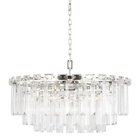 Visual Comfort Arden 16 Light 33" Wide Crystal Waterfall Chandelier Polished Nickel