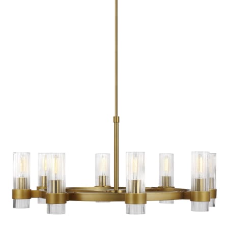 Visual Comfort Geneva 8 Light 33" Wide Chandelier Burnished Brass