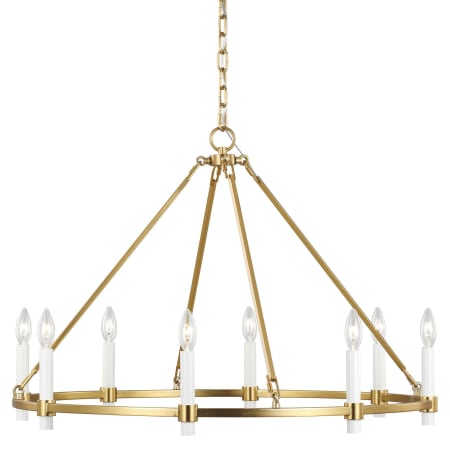 Visual Comfort Marston 8 Light 33" Wide Chandelier Burnished Brass