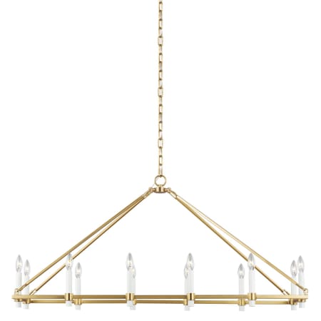 Visual Comfort Marston 12 Light 49" Wide Chandelier Burnished Brass