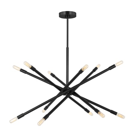 Visual Comfort Eastyn 12 Light 35" Wide Sputnik Chandelier Midnight Black