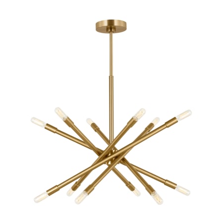 Visual Comfort Eastyn 12 Light 28" Wide Sputnik Chandelier Burnished Brass