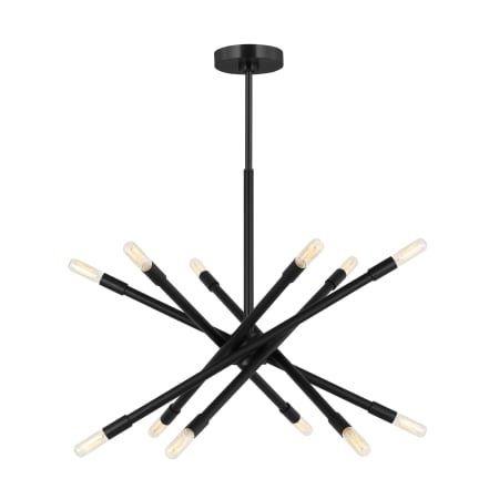 Visual Comfort Eastyn 12 Light 28" Wide Sputnik Chandelier Midnight Black