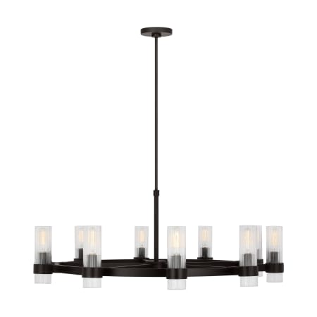 Visual Comfort Geneva 8 Light 42" Wide Chandelier Aged Iron