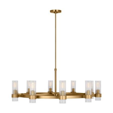 Visual Comfort Geneva 8 Light 42" Wide Chandelier Burnished Brass
