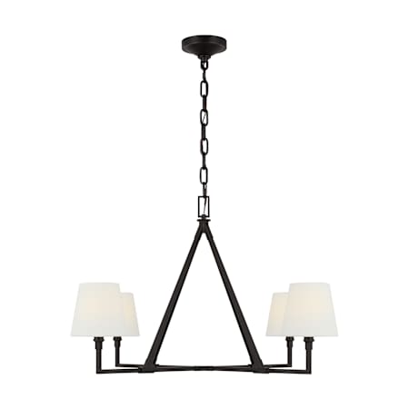 Visual Comfort Perth 4 Light 40" Wide Chandelier Aged Iron