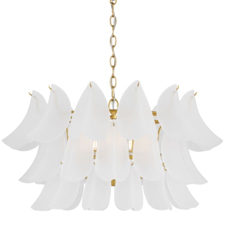 Visual Comfort Chloe 5 Light 32" Wide Abstract Chandelier Burnished Brass