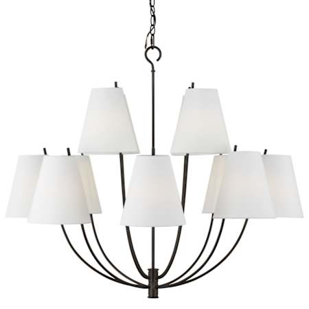 Visual Comfort Marina 12 Light 40" Wide Chandelier Aged Iron