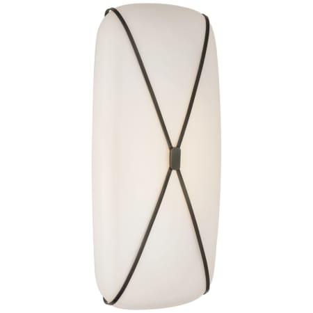 Visual Comfort Fondant 24" Tall LED Bathroom Sconce with Frosted Glass Shade Gun Metal