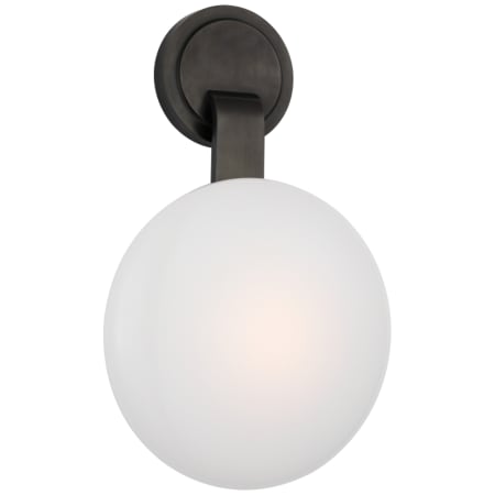 Visual Comfort Marisol 14" Tall LED Wall Sconce with Frosted Glass Shade Gun Metal