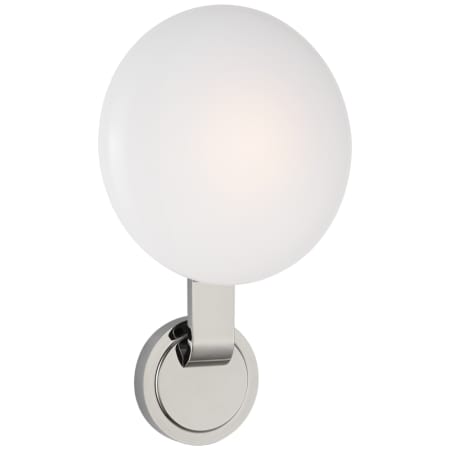 Visual Comfort Marisol 14" Tall LED Wall Sconce with Frosted Glass Shade Polished Nickel