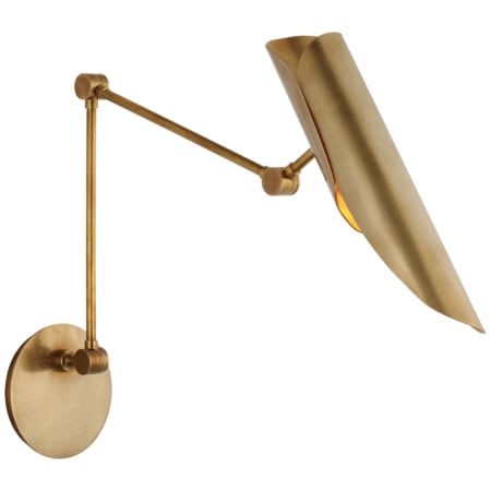 Visual Comfort Flore 15" Tall Swing Arm Wall Sconce Soft Brass