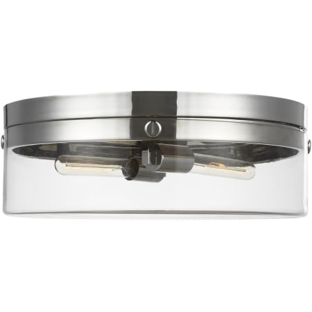Visual Comfort Garrett 2 Light 19" Wide Flush Mount Drum Ceiling Fixture Polished Nickel