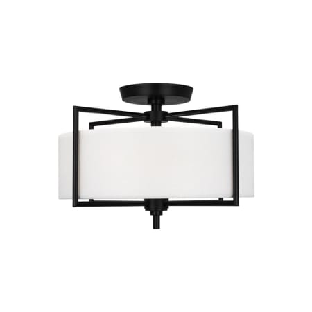 Visual Comfort Perno 2 Light 15" Wide Semi-Flush Drum Ceiling Fixture Aged Iron
