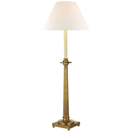 Visual Comfort Swedish Column 34" Tall Buffet Table Lamp Antique-Burnished Brass